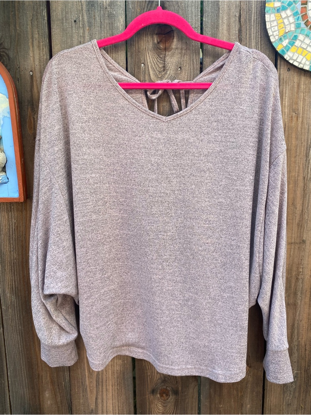 SHEIN Dusty Mauve Knit Top
